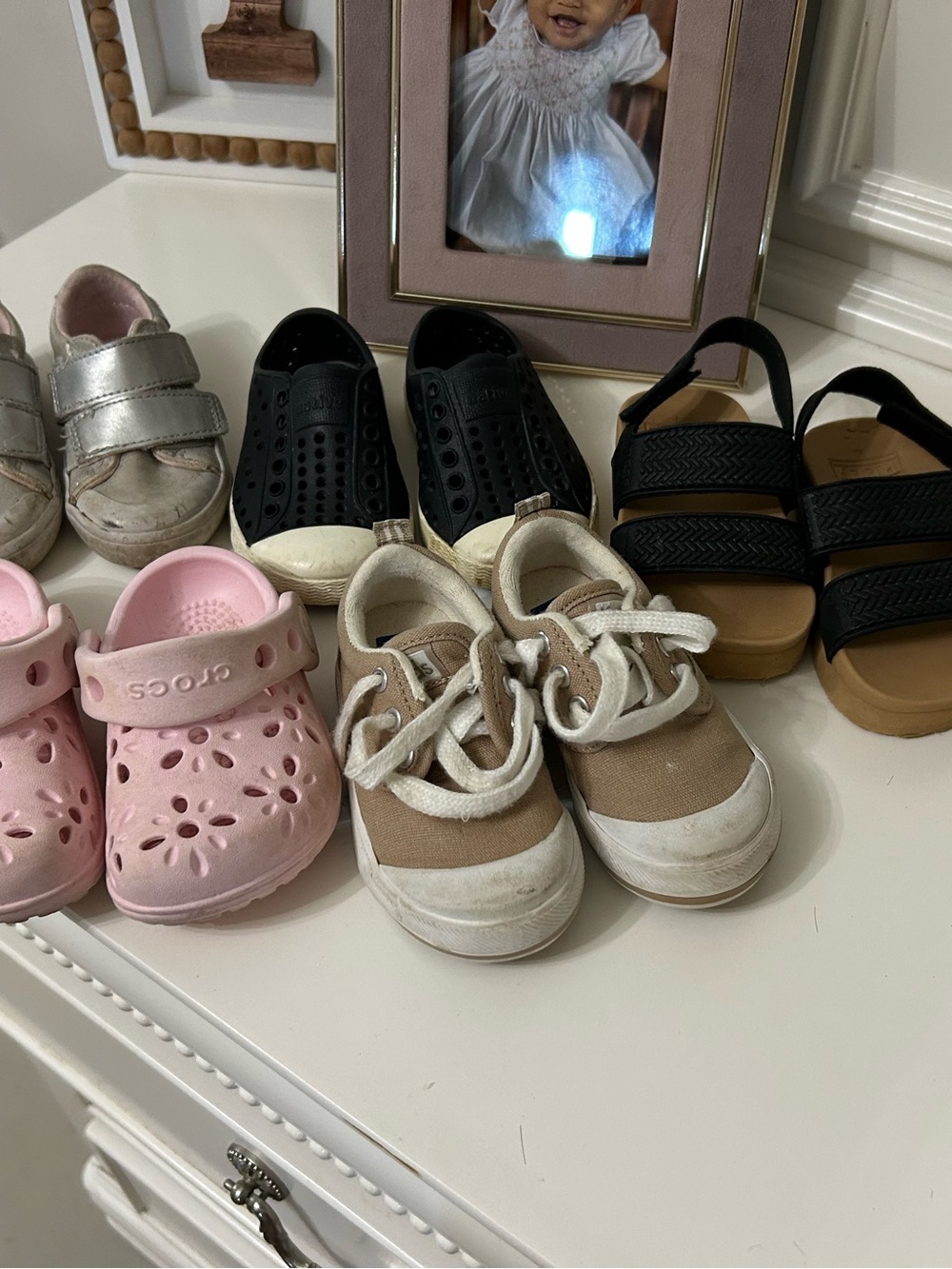 CROCS Kids Pink Clog Sandals - Light Pink Slip-On